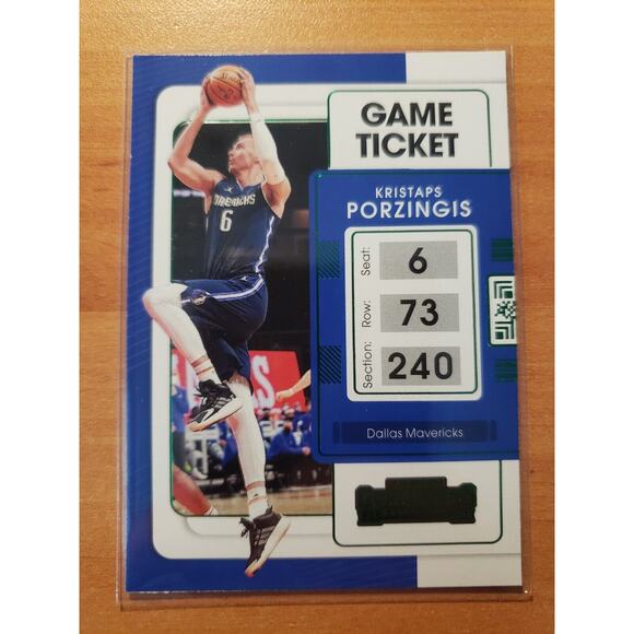 Kristaps Porzingis 2021-2022 Panini Contenders #38 - Green - Fresh Pull - Picture 1 of 3